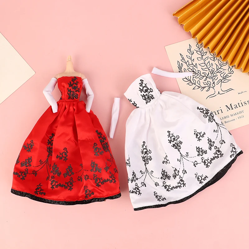 Ropa para muñecas, vestido de princesa, fiesta de banquete, hermoso vestido de tul bordado para muñeca de 11 pulgadas