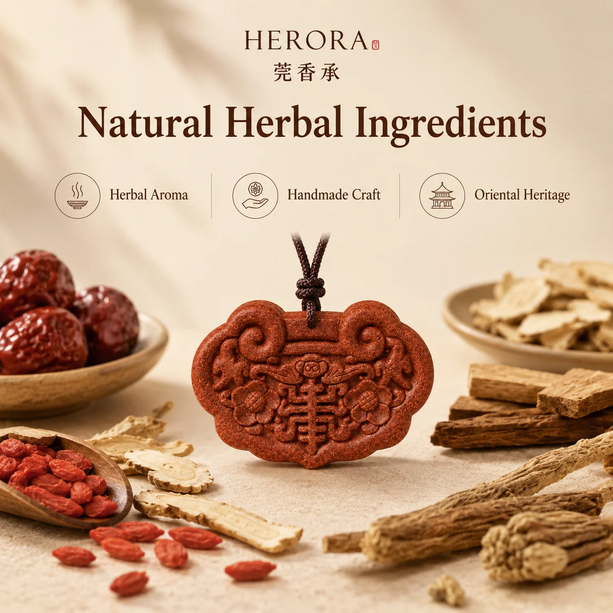 Zen Herbal Wellness - Pingente de Incenso Herbal Natural -