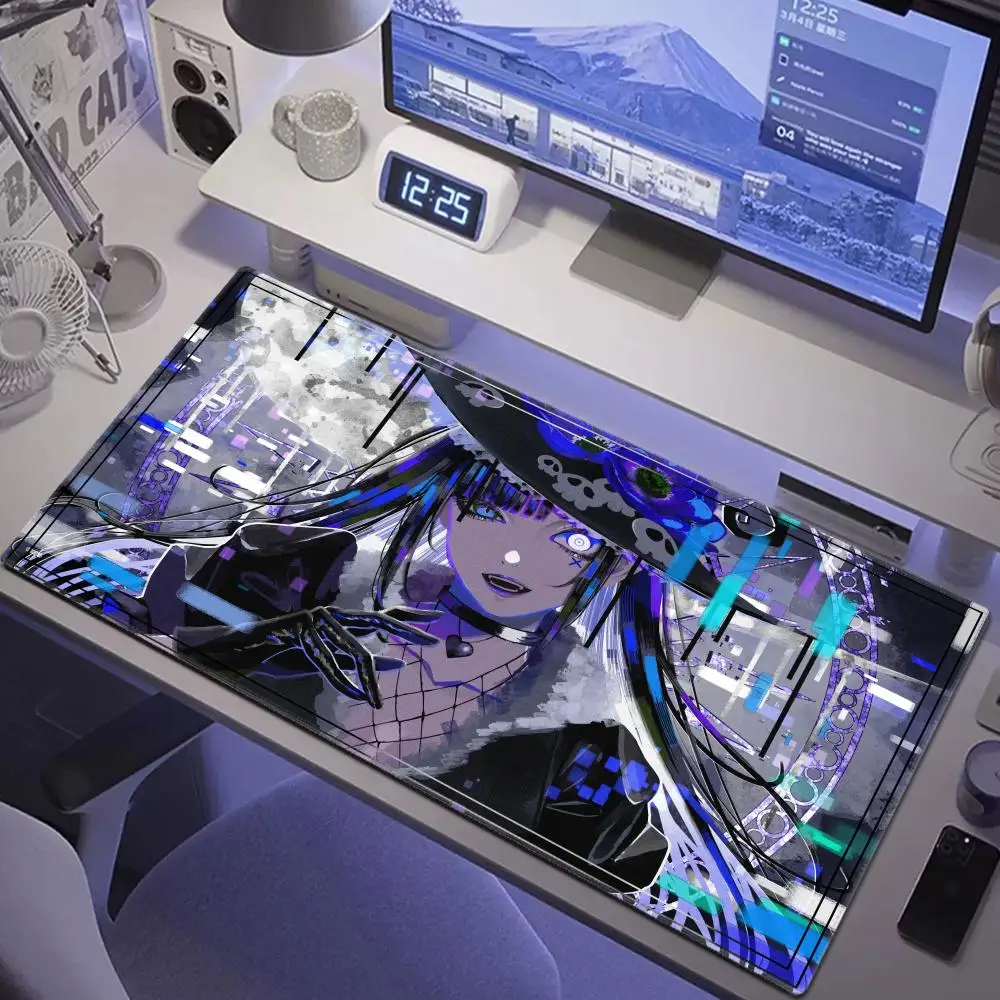 

Коврик для мыши в стиле аниме, большой ПК Kawaii Girl, фиолетовый коврик для мыши, игровая клавиатура для ПК, игровой коврик, аксессуары для геймеров, манга, фиолетовый настольный коврик, резиновые коврики XL