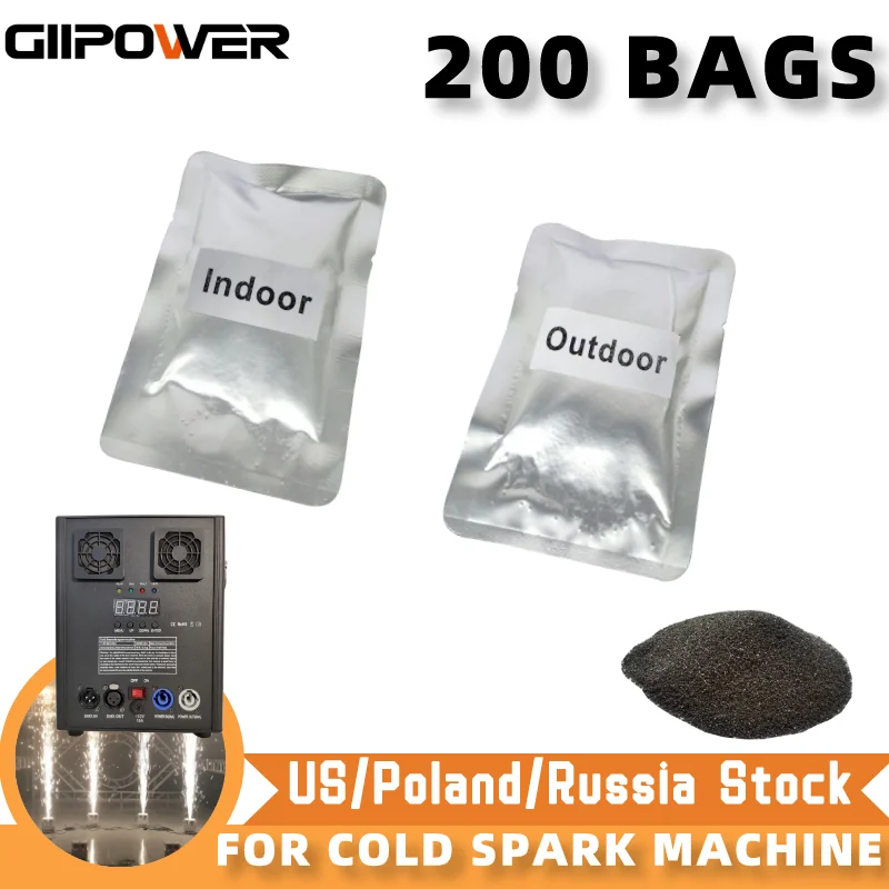 1- 200 bags Ti Powder 200g Cold Spark Machine 600W with case Dmx Cold Sparkular Firework Machine Cold Sparkler Machine Wedding