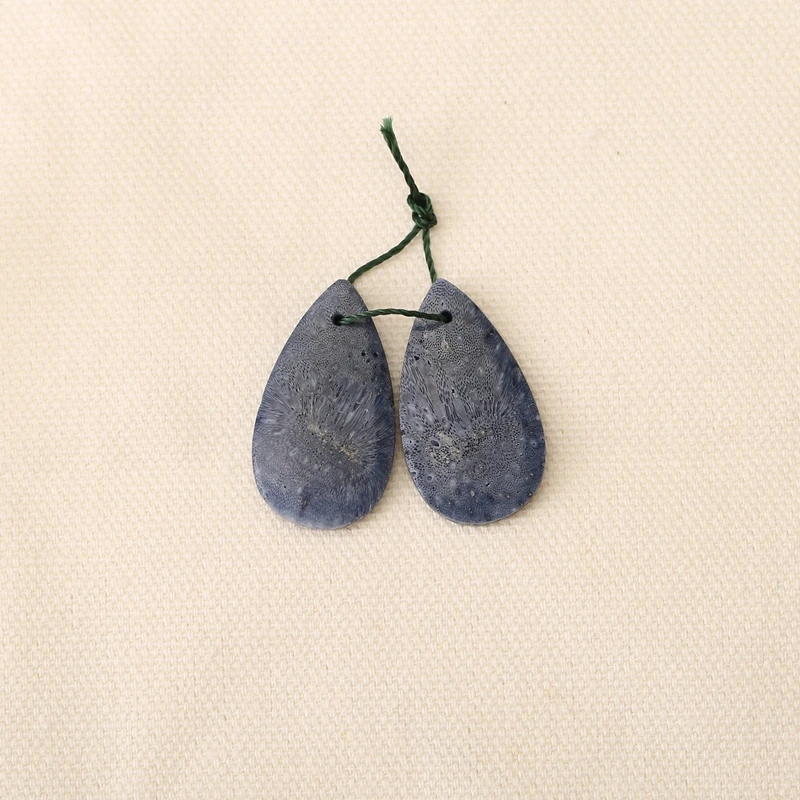 Natural Blue Coral Earring Bea - Jewelry Making Drill recension och pris