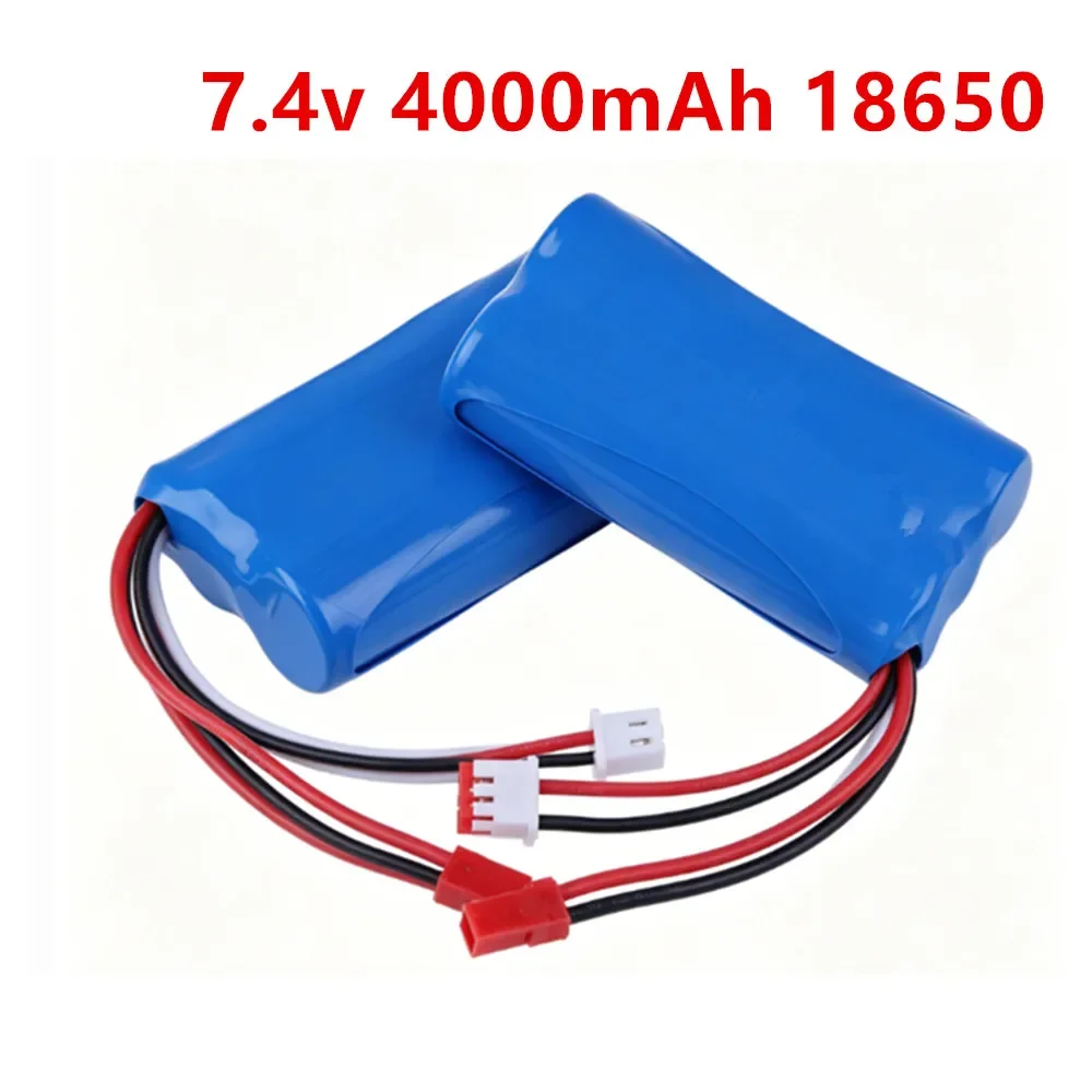 7.4V 4000mAh 18650 Battery JST Plug For 957/948 Remote Control Helicopter Off-road Racing Car Boat Electric Toys Backup Battery