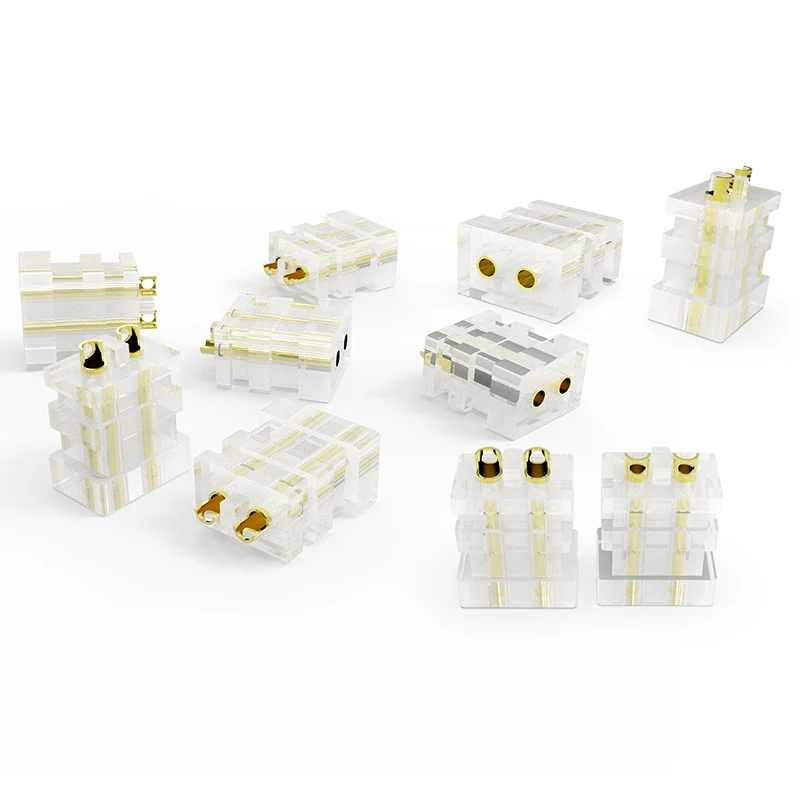 

6Pcs 0.78 2 Pin Jack Female Socket Custom DIY Recess Embedded In-Ear Monitors Headphone Audio Accessories Cable Connector Plug