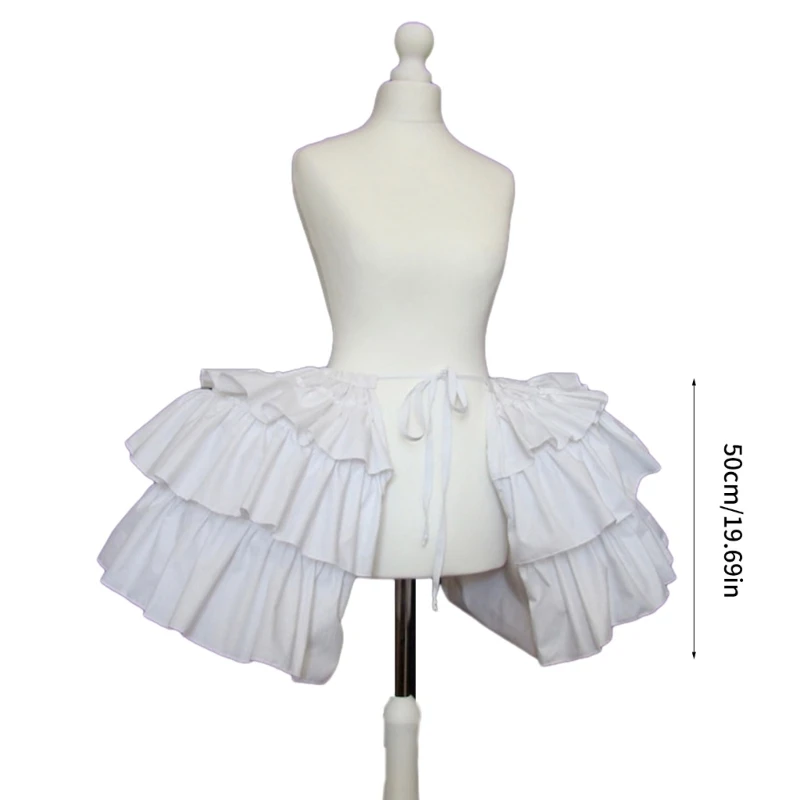 Bridal Petticoat Lovely Skirt Support Elastic Waist Half Skirt Adjustment Cosplay Daily Photography Skirt Supplies image 6