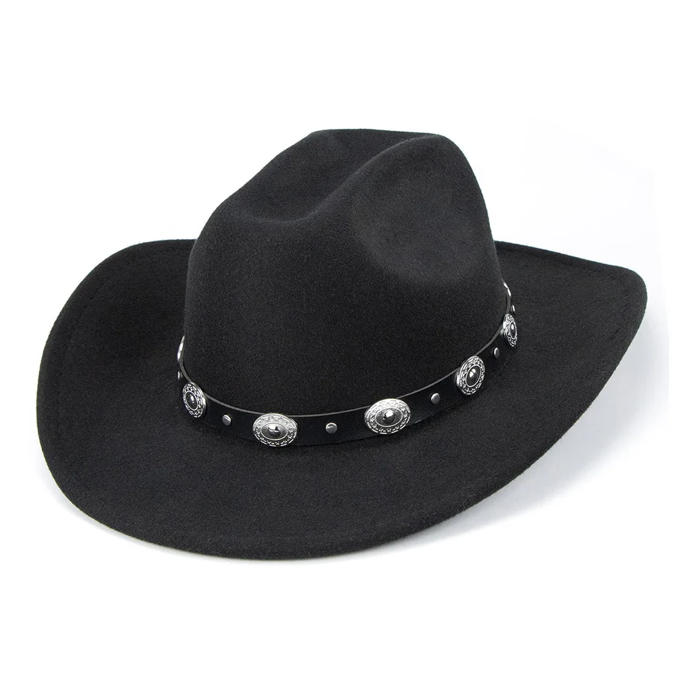 منتج جديد حفلة الزفاف قبعة رعاة البقر الموسيقى حفلة الجاز قبعة ورأى قبعة رعاة البقر الغربية #5