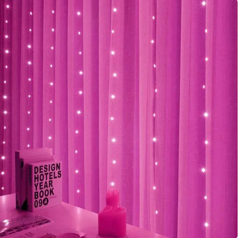 

Christmas Holiday LED Decoration Lights Fairy Bedroom String Garland Lighting Curtain Lights With Remote Control