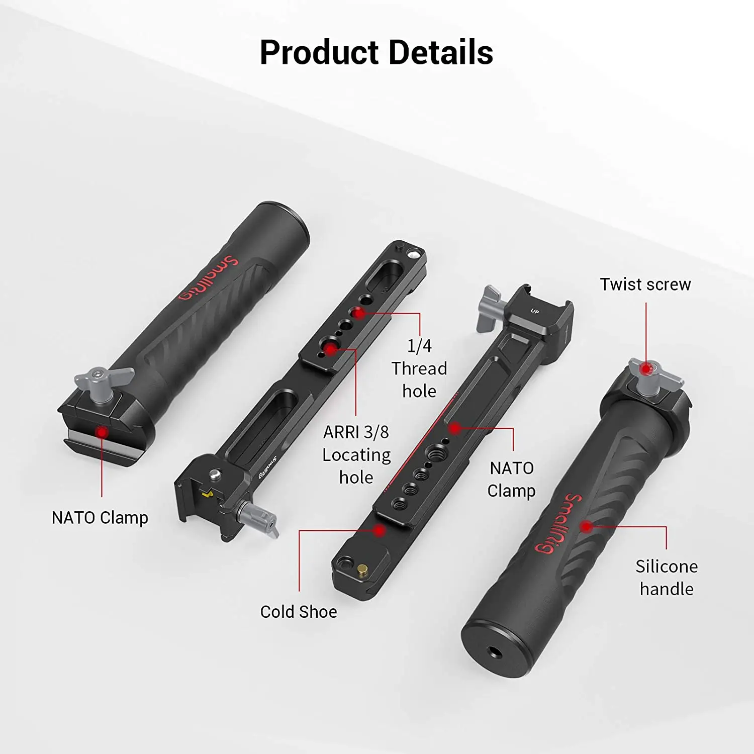 SmallRig 調整可能なデュアルハンドグリップ DJI RS 2 /RSC 2 / RS 3 