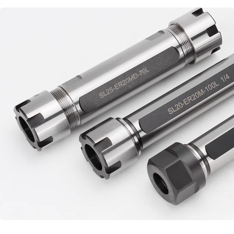 Collet Chuck Holder SL12 SL16 SL20 SL25 SL25.4 for ER11 ER16 ER20 ER25 Collet 70L Extension Straight Shank ER11A /M ER16A ER20A