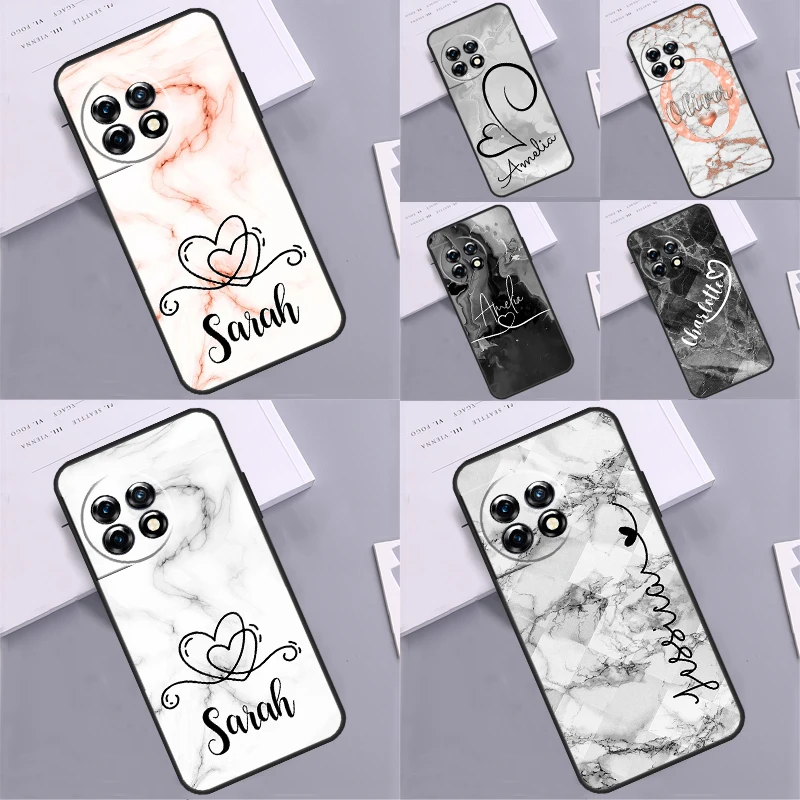 PERSONALISED Marble custom name Cover For OnePlus 11 9 10 Pro 10T 8T 9RT 10R OnePlus Nord CE 3 Lite 2 2T N10 N30 N20 Case