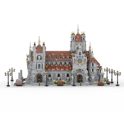 BuildMoc Medieval Castle Building Blocks Sets Big Historic Church Bricks Model Retro House Building Bricks Toy for Children