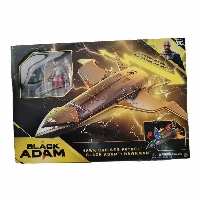 Hawk Cruiser Patrol Black Adam and Hawkman 3.75-inch Figure & 16-inch Cruiser Patrol Character Model Toy Gift Collection