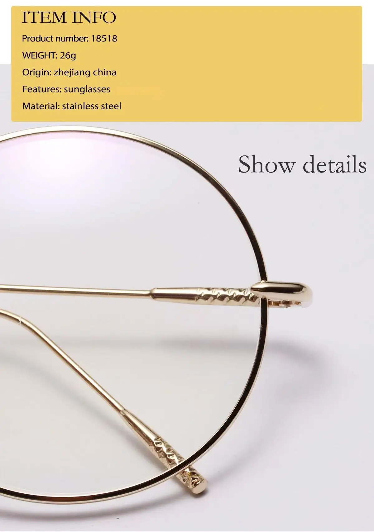 Große Rahmen Runde Metall Blau Licht Blockieren Lesebrille Frauen Retro Stilvolle Legierung Klar Rezept Presbyopie Brillen ﻿ – Detail 10