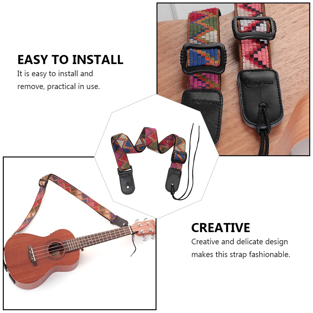 Vintage Belt Ukulele Strap Durable Tail Nail Useful Accessories Shoulder Baby Guitar