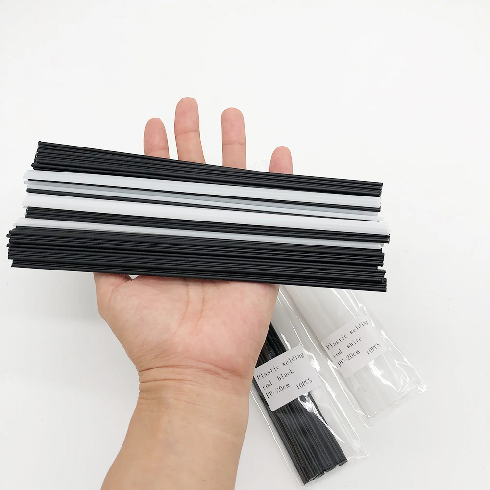 30PCS PP Black/White Plastic Welding Rods Bumper Repair Welding Supplies 20CM*8MM