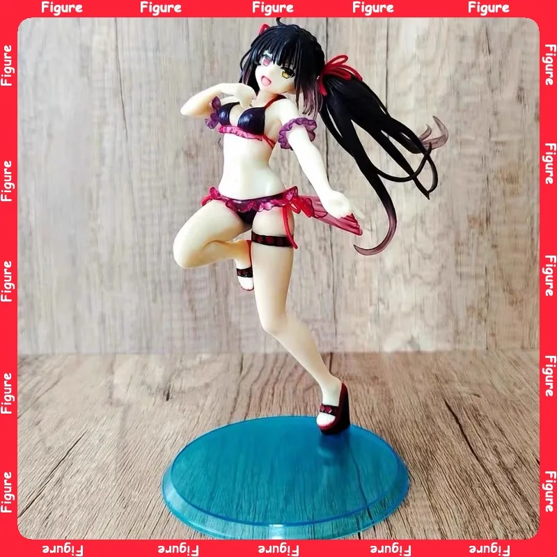 

20cm Anime Tokisaki Kurumi Swimsuit Ver. Action Figure Game Statue Collection PVC Model Desktop Ornaments Toys Doll Gifts
