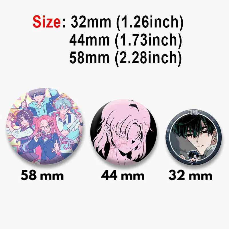 Custom Anime Peripheral ALIEN STAGE Round Brooch Pins for Backpack Clothes Decor Cartoon Collar Badge Jewelry Gift for Friends