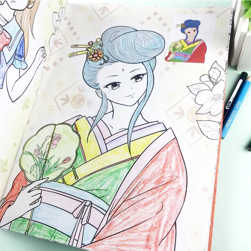 Libro para colorear de princesas para niños, libro para colorear de iluminación artística para educación temprana en edad preescolar, libro de arte de pintura de copia de cómic