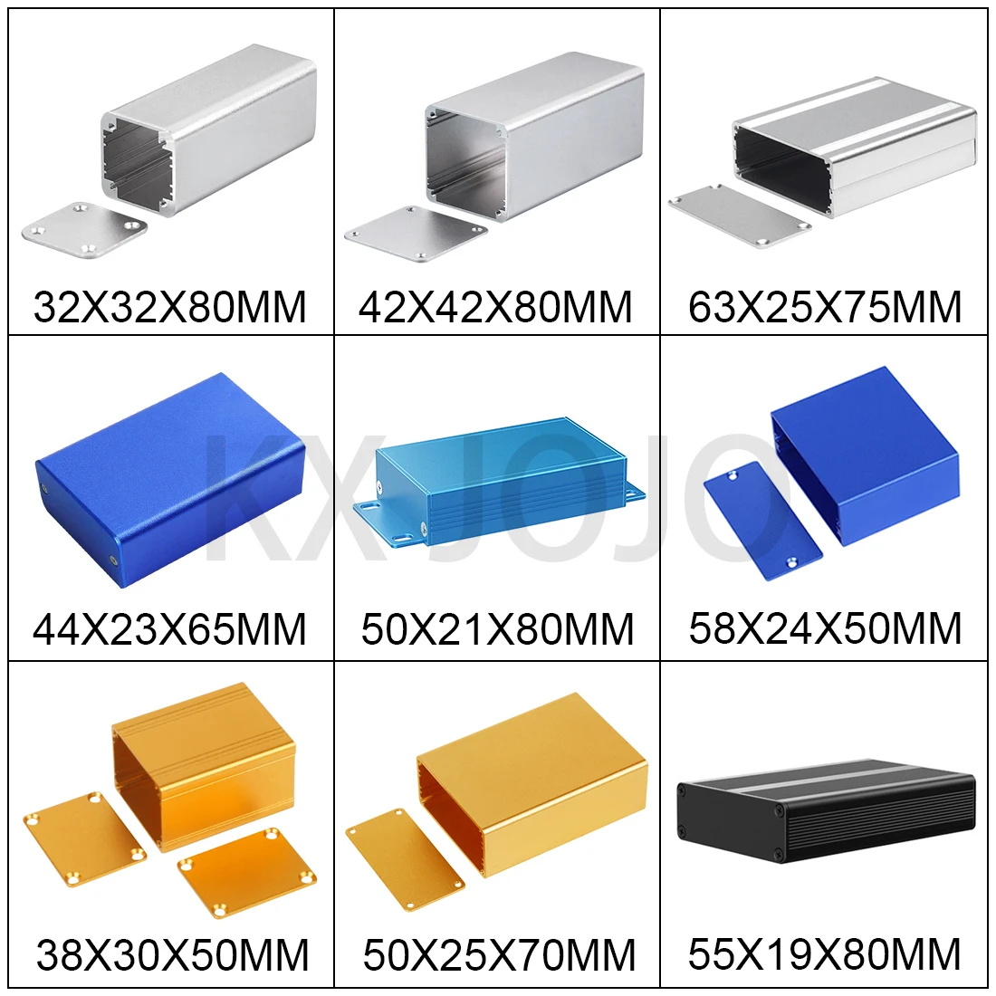 

Aluminum Enclosure Integrated Split Box Silver/Black/Blue/Gold Waterproof Box Electronic DIY Power Circuit Board Shell PCB