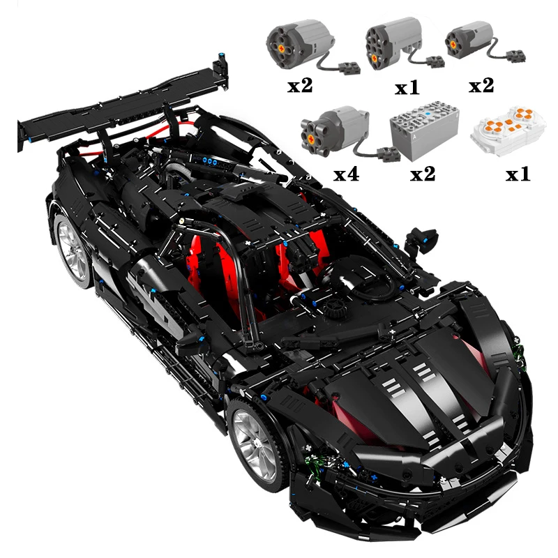 

IN STOCK 1:8 Technical Racing Car Building Blocks Model MOC Creative RC Sports Car Bricks Aldult Toys for Boys Birthday Gift Set