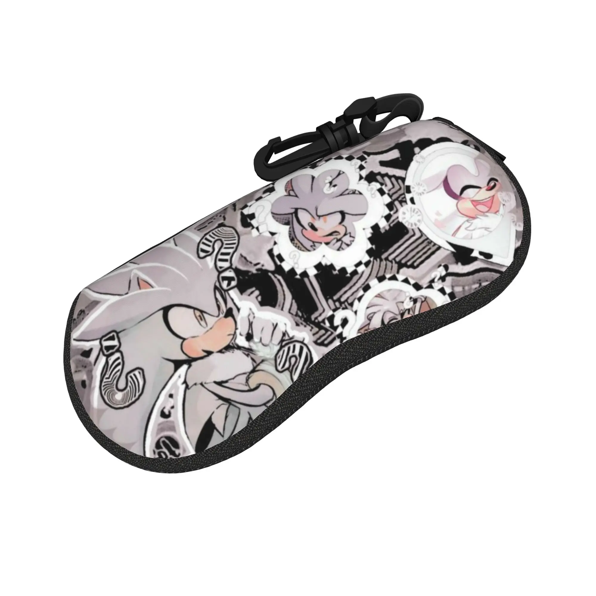 Harajuku Cartoon Glasses Case Silvers Hedgehoges Accessories  Zipper  Eyeglasses Storage Box Cartoon Eyewear Container