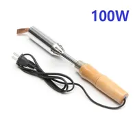 200W 220V High Power Electric Soldering Iron Duty External Heating Pure Copper Chisel Tip Wood Handle Welding Repair Tools
