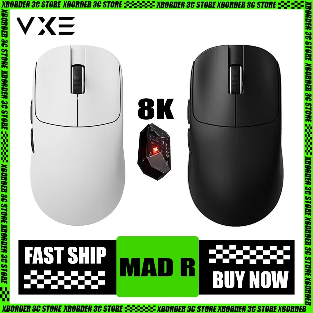 Vgn Vxe Mad R Major Wireless Mouse 8k Paw3950 Sensor Double Mode Gaming Mouse Smart Speed Lightweight Office Pc Gamer Man Gifts