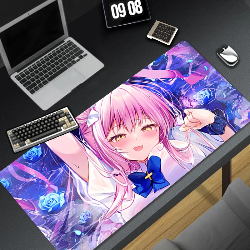 Mousepad Computer Gaming Accessories Keyboard Pad Office PC Rubber Mouse Pad Decoracion Blue Archive Misono Mika Desk Mouse Mat