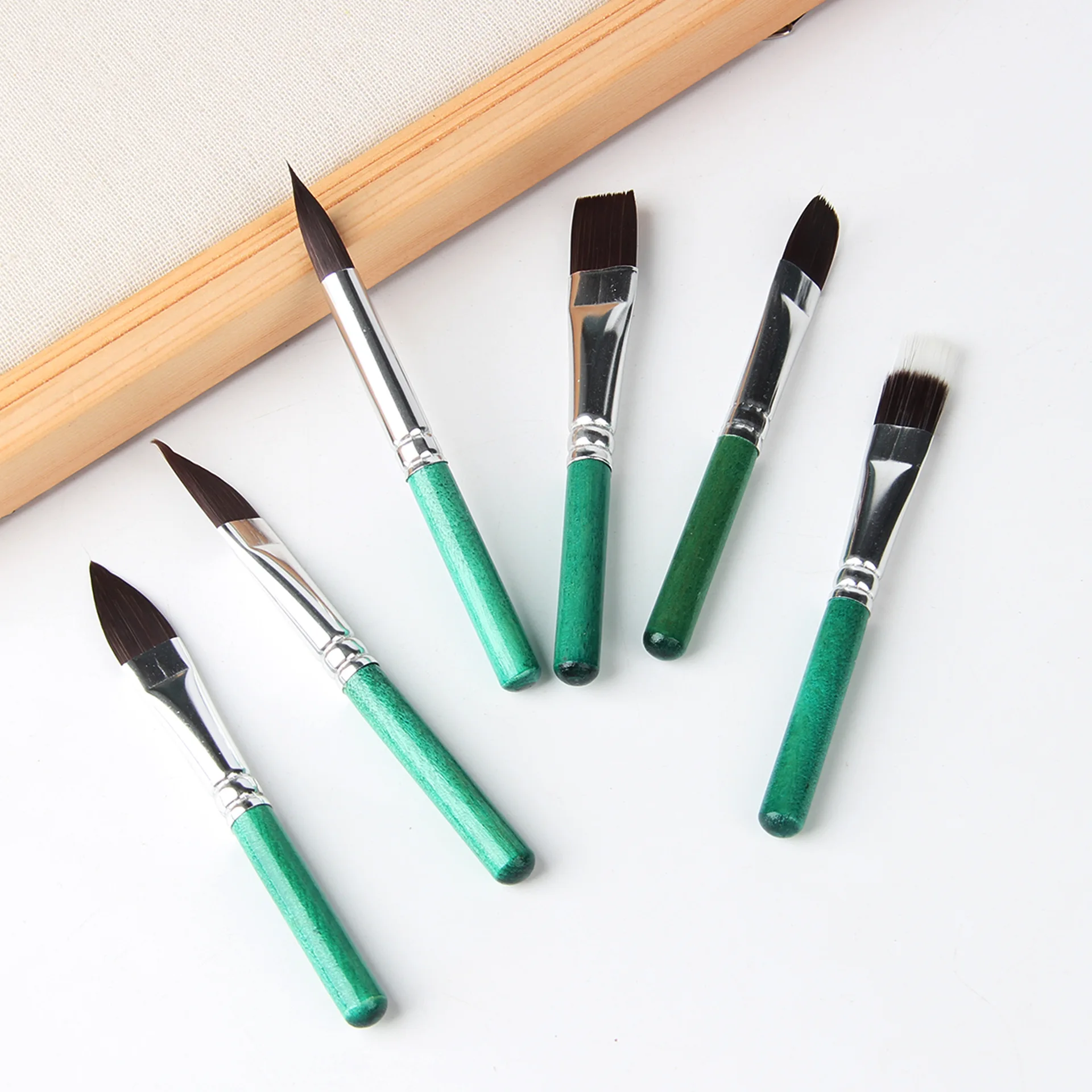 6pcs Mini Travel Painting Pen Set Art Watercolor Tandra Brushes Detail Sketching Coloring Brushes