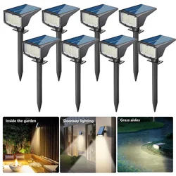Solar Lights Outdoor Waterproof 56 LED 3 Lighting Modes Solar Powered Garden Yard Solar Lamp for Outside Landscape 8/6/4/2/1PCS