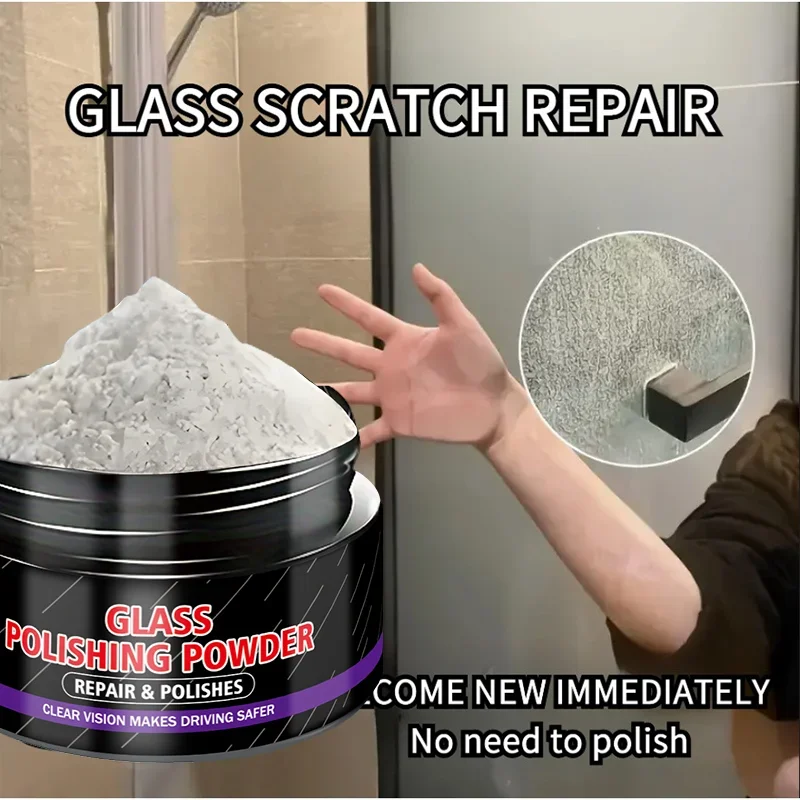 Car Glass Polishing Powder Scratch And Swirl Remover Light Repair Kit for Vehicle Windshields No Charging Required