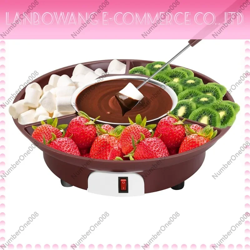 Electric Chocolate Fondue Maker Constant Temperature Cheese Chocolate Melting Pot Set for Home