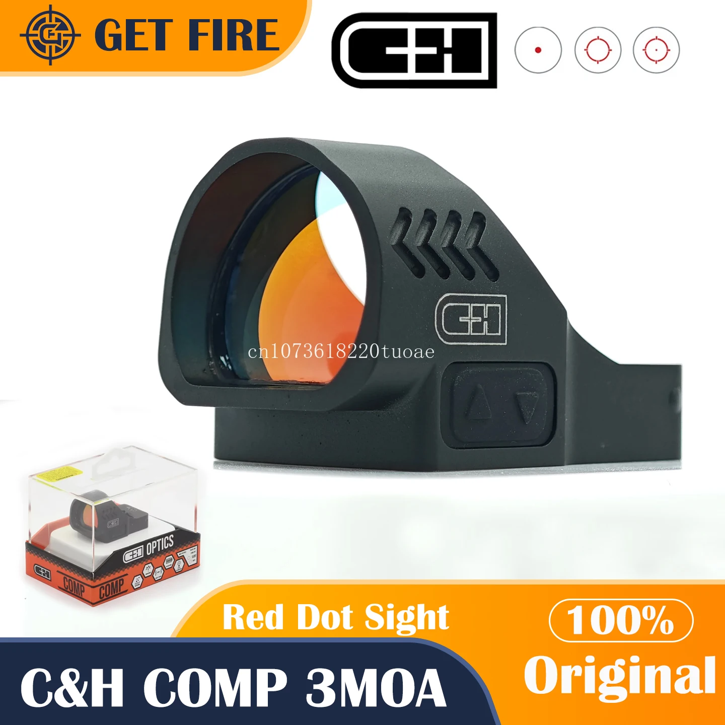 

C&H COMP Tactical Micro 3 MOA Red Dot Sight Shake Awake Reflex Sight for Pistol Handgun Multi-Reticle R*R Footprint RD-COMP-RD