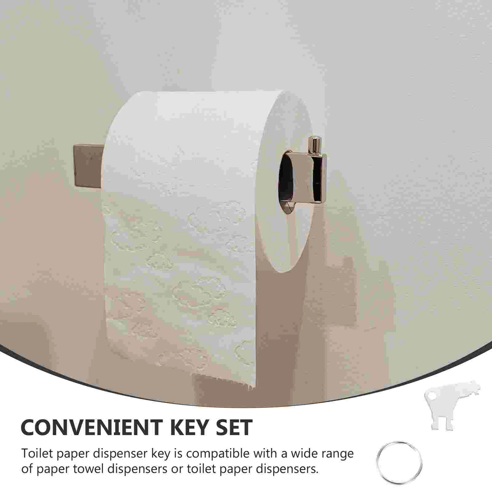 5 Pcs Commercial Paper Towel Dispensers Key Universal Toilet Rings Metal 5-pack Keys