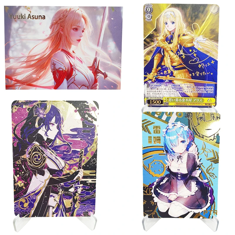 

Goddess Story Alice Synthesis Thirty ram Anime characters Homemade Metal card rare toys Collection flash card Christmas gift