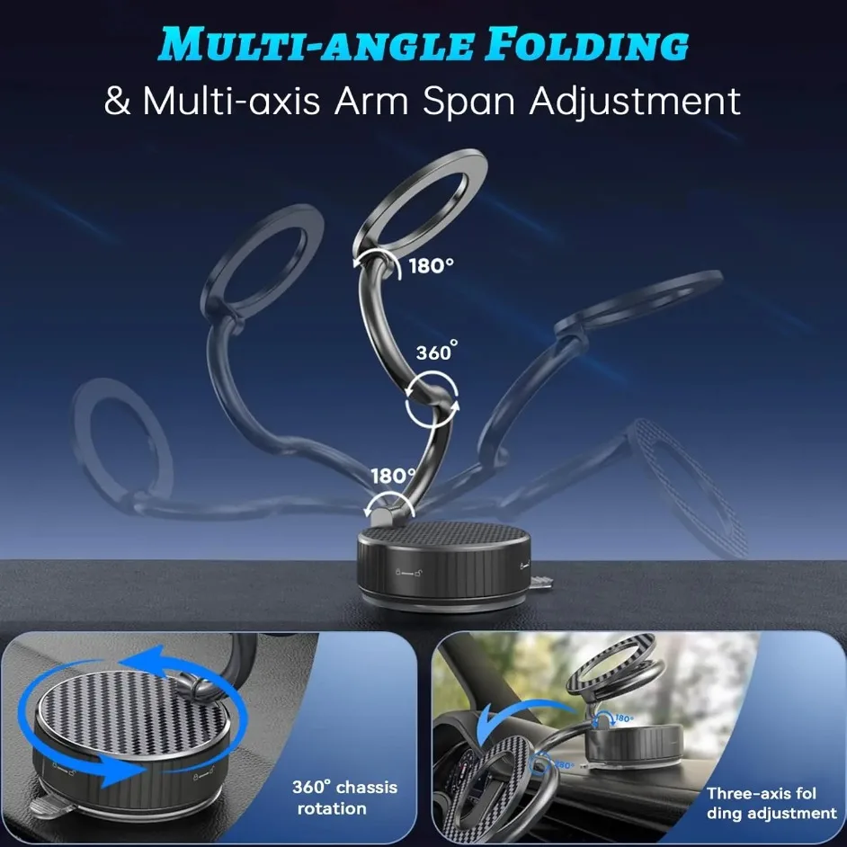 سيارة 360 °   قابل للتعديل لوحة القيادة حامل الهاتف المغناطيسي للسيارة Magsafe آيفون 17 16 15 14 13 12 برو ماكس كوب شفاط المكنسة الكهربائية قوس