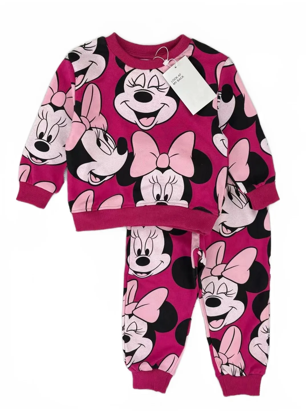 Conjunto de ropa de manga larga para niñas, ropa para niños, sudaderas + Pantalones deportivos, ropa estampada bonita a la moda para niñas de 2 a 4 años