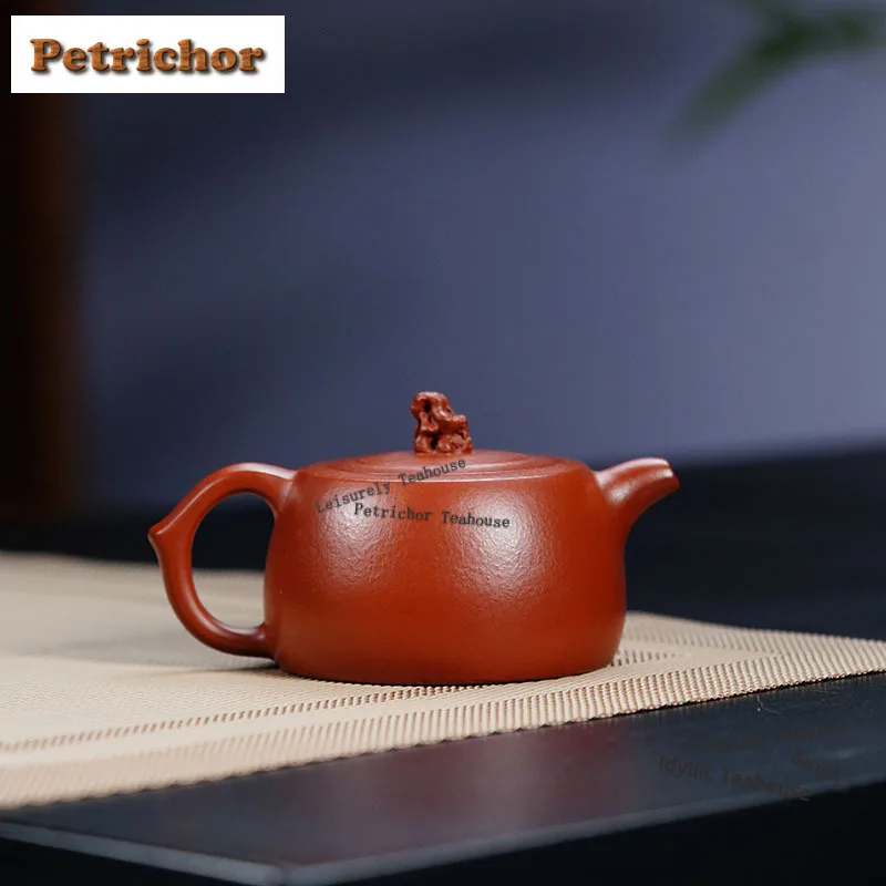 170ml Exquisite Yixing Purple Clay Teapots Famous Handmade Well-railing Pot Raw Ore Zhu Mud Kettle With Strainer Zisha Tea Set