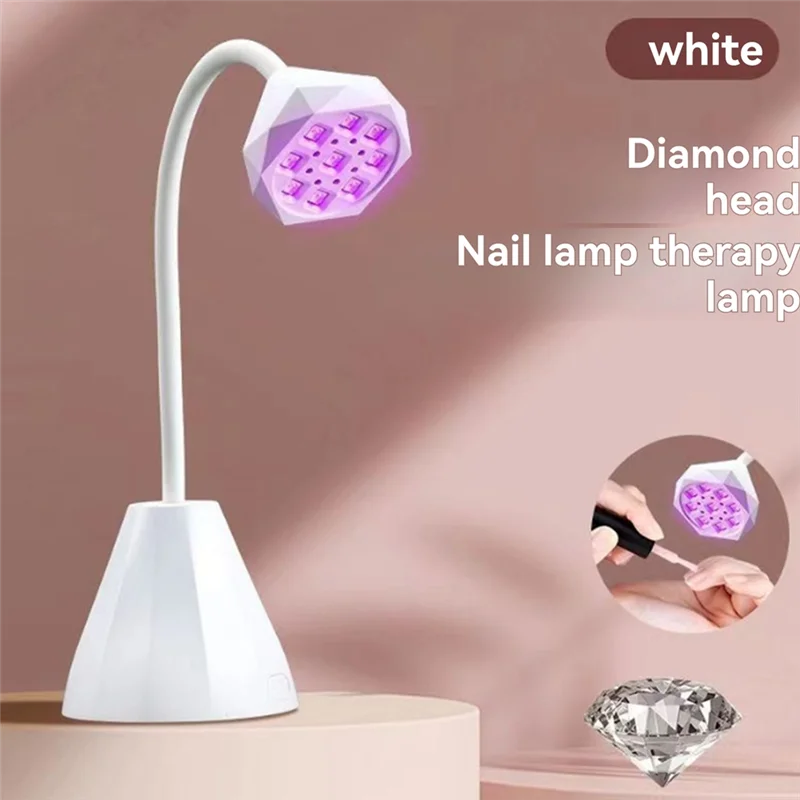 لماذا - مجفف أظافر LED بالأشعة فوق البنفسجية قابل لإعادة الشحن مع مستشعر تلقائي وتحكم باللمس، 360 درجة °   مصباح أظافر لاسلكي قابل للانحناء