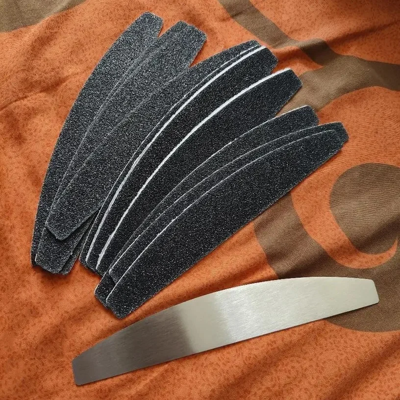 10Pcs Nail Polishing Files 100/180/240 Grit Nail Block Buffer Sanding/Rubbing/Polishing Strip Nail Files Manicure Pedicure Tools