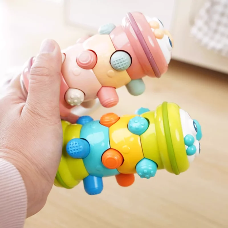赤ちゃんのかわいいローラープレス早期教育学習パズル、ハイハイ練習、指の細かい動きを訓練する鳴るおもちゃ