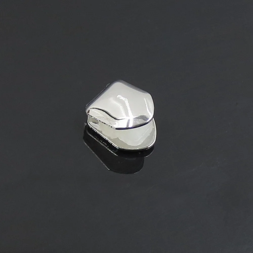 Hot Hip Hop Rapper Single Shackle Teeth Hollow Out Top Bottom Dental Teeth Mold Kit Metal Trendy Single Tooth Caps Unisex