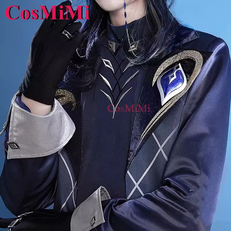 CosMiMi Pantalone Cosplay Game Genshin Impact Costume Fatui Fashion Gorgeous Cloak Outfit Carnival Party Role Play Clothing S-XL
