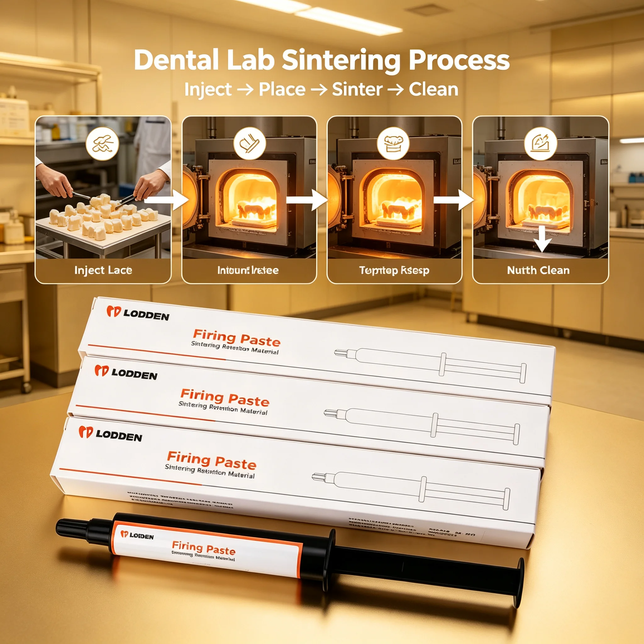 30pcs Dental Firing Paste Hard Flocculent Restoration Sintering Paste Ceramic E MAX Bridge in Sintering Furnace Paste