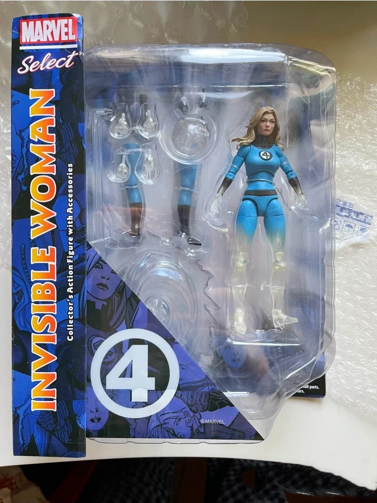 Genuine Marvel Dst Fantastic Four Toys Invisible Woman 7 Inches Action Figure Model Doll Collection Ornaments Toy Birthday Gifts