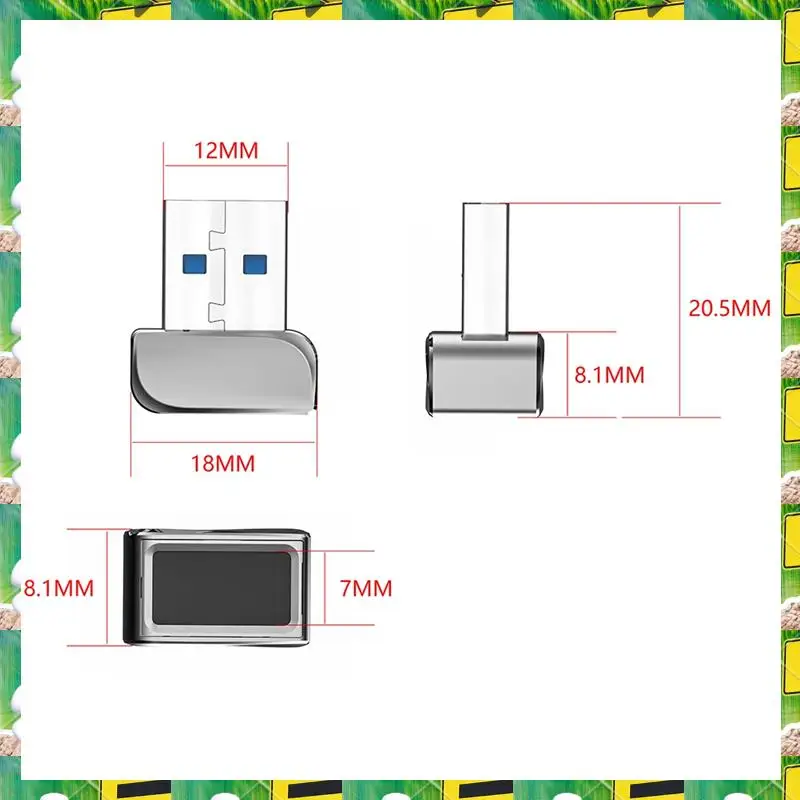 3C Elektron USB Vingerafdruklezer Module Voor Windows 7 10 11 Hallo Biometrische Scanner Hangslot, USB Vingerafdruklezer Module Voor