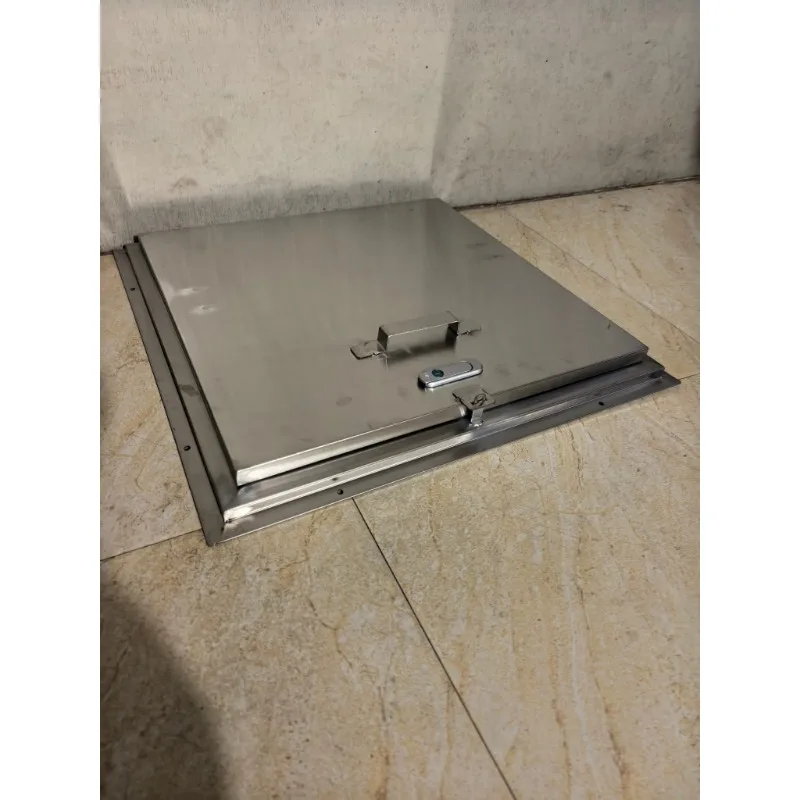 for Stainless Steel Manhole Cover 65x65cm Roof Water Tank Rainproof Access Door