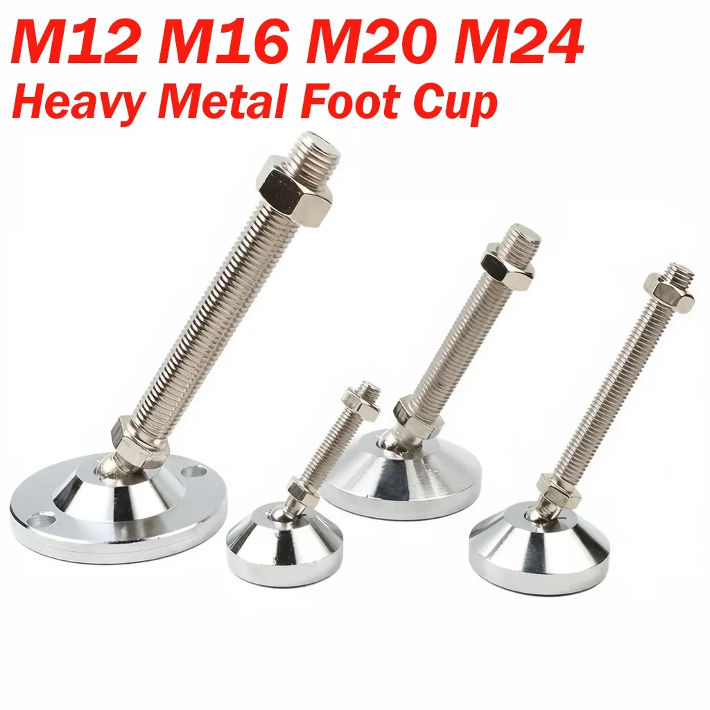 Patas Niveladoras Ajustables Universales Metal Resistente M12 M16 M20 M24 Muebles,Base Giratoria paraTornos, Patas Articuladas