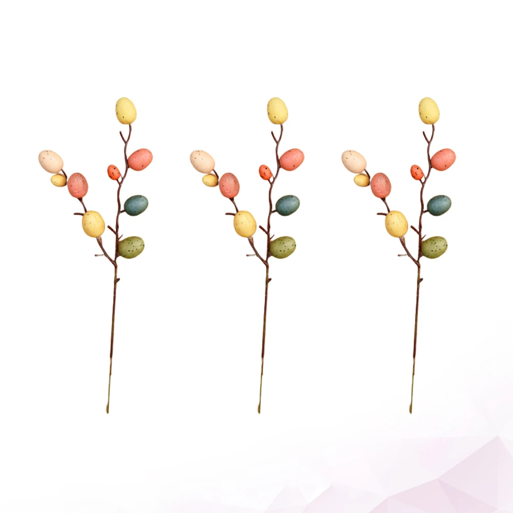 

Egg Decorations 3 Branches Home Adornment Creative DIY Flower Arrangement nament Long Lasting Durable Material Unique Gift