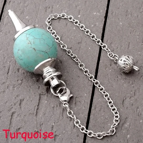 Reiki Healing Chakra Slinger Hangers Lucky Crystal Quartz Stone Slinger Hanger Met Zilverkleurige Bal Ketting Hypnose Voor Ketting