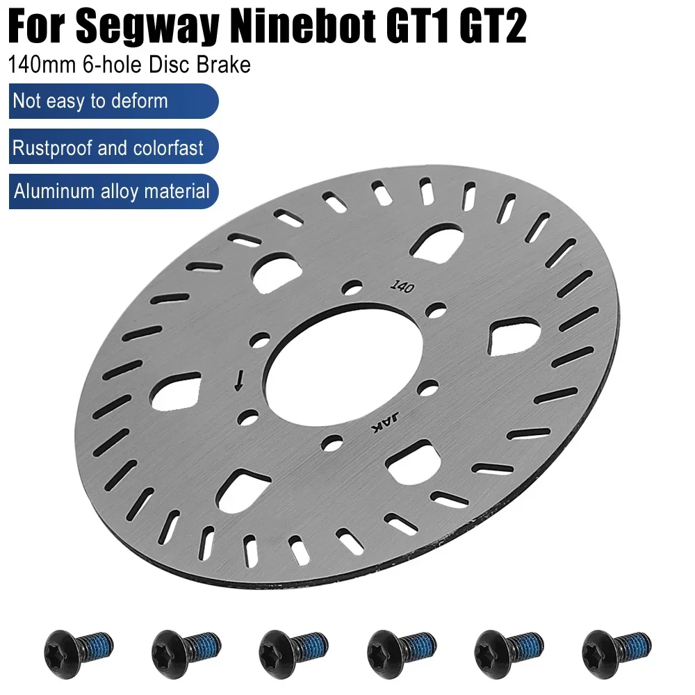 Super Powerful Electric Scooter 6 Holes Brake Disc 140MM for Segway Ninebot GT1/GT2 Electric Scooter Disk Brake Rotors Parts